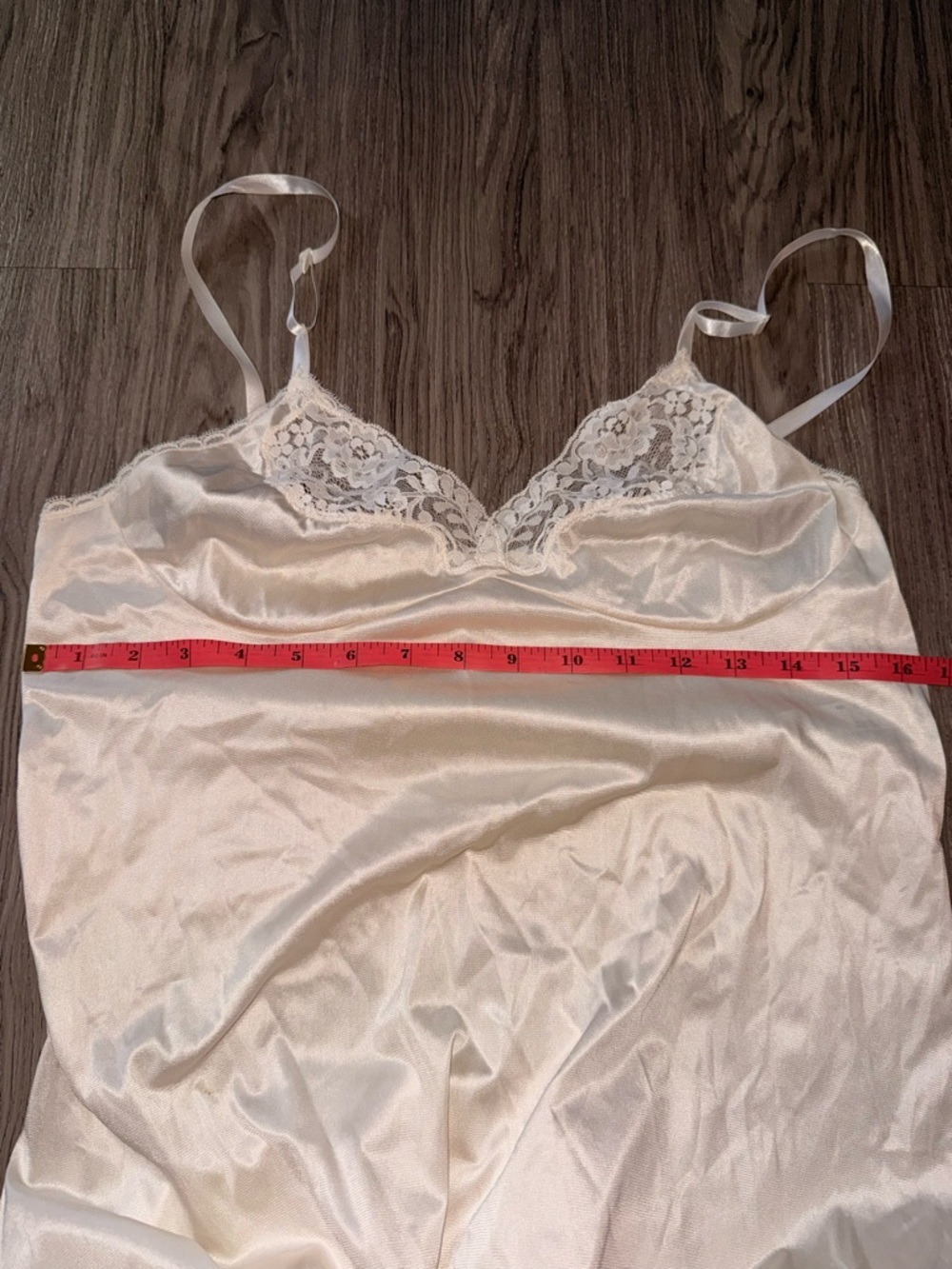 Silky Lace-Trim Slip Dress in Ivory - Picture 4 of 4